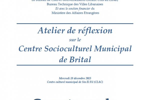 Atelier de réflexion sur le Centre Socioculturel Municipal de Brital