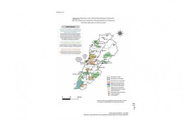 Cartographie des zones blanches de la coopération décentralisée franco-libanaise