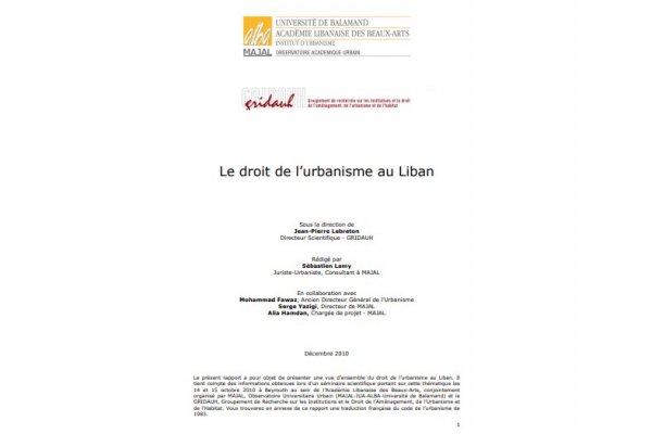 Le droit de l'urbanisme