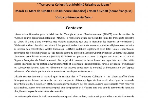 Séminaires ALMEE - Programme Transports collectifs 16 mars