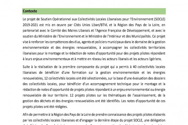 SOCLE - CR Voyage Région des Pays de la Loire 28 au 3 mars 22