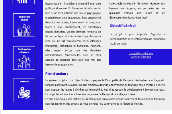 Promotion de l’occupation des jeunes à Menjez