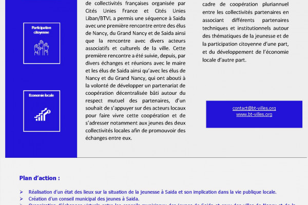 Projet de coopération Saida-Nancy